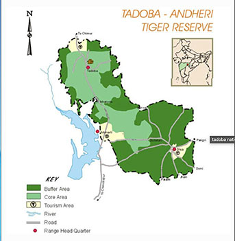 Tadoba Map