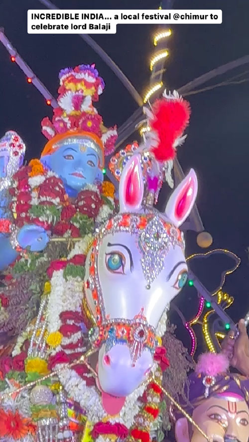 Lord Balaji at local festival